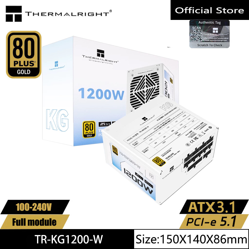 1000W White Modular Power Supply - Thermalright TR-KG1200-W/1000-W 화이트 골드 메달 풀